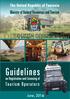GUIDELINES ON REGISTRATION AND LICENSING OF TOURISM OPERATORS