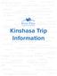 Kinshasa Trip. Information