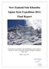 New Zealand Solu Khumbu Alpine Style Expedition 2011: Final Report