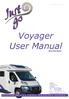 Voyager User Manual.  MOTORHOME HIRE UK EUROPE NEW ZEALAND AUSTRALIA Fiat Model. Last updated 24/12/2014