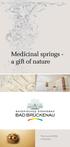 Medicinal springs - a gift of nature. The royal JEWEL of Bavaria.