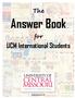 The. Answer Book. for. UCM International Students