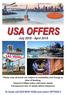 USA OFFERS. July April To book call and select OPTION 5