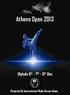 Athens Open Glyfada 6 th - 7 th - 8 th Dec. Powered By International Wado Karate Union