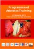Programme of Asbestos Training UK dates for 2014 International courses available