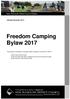 Freedom Camping Bylaw 2017