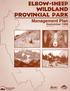 ELBOW-SHEEP WILDLAND PROVINCIAL PARK MANAGEMENT PLAN. March 1998