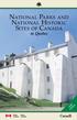 National Parks and National Historic Sites of Canada