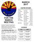 FOR THE MARCH MEETING MARCH CHAPTER OFFICERS CALENDAR