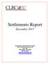 Settlements Report. December 2017