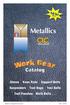 Metallics. Catalog. Tool Pouches Work Belts... Metallics CLC Catalog 2015 Cont_r6.indd 1