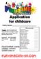 Application for childcare