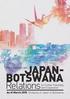 01 Introduction ) Japanese Cultural Events in Botswana. Introduction. VIP Visits. Economic Relations. Economic Cooperation Projects