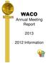 WACO Annual Meeting Report Information