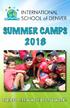 SUMMER CAMPS Explore a new world every week!