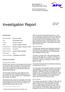 Investigation Report. Bundesstelle für Flugunfalluntersuchung. Identification. Factual information