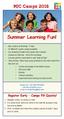 Summer Learning Fun!