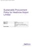Sustainable Procurement Policy for Heathrow Airport Limited