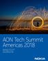 AON Tech Summit Americas September 18-20, 2018 Hyatt Regency Aurora Aurora Colorado, USA