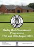 Oadby Owls Tournament Programme 17th and 18th August 2013