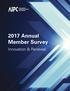 2017 Annual Member Survey. Innovation & Renewal