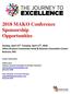 2018 MAKO Conference Sponsorship Opportunities
