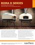 ROMA D SERIES. Fully Assembled Stucoo Pizza Ovens Indoor and Outdoor Ovens for Restaurants and Caterers