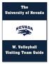 The University of Nevada. W. Volleyball Visiting Team Guide