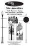Site Amenities. Traffic Regulatory Signage, Poles, Hardware & Accessories and Commercial Lighting