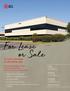 For Lease or Sale. $15.50/s.f. for lease $7,400,000 for sale. Florence Enterprise Center 2210 Enterprise Drive Florence, South Carolina 29501