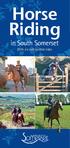 Horse Riding. in South Somerset. With six self-guided rides