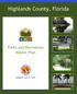 Highlands County, Florida. Parks and Recreation Master Plan