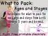 What to Pack: Ages and Stages
