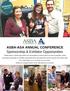 ASBA-ASA ANNUAL CONFERENCE Sponsorship & Exhibitor Opportunities