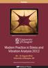 Modern Practice in Stress and Vibration Analysis August 2012 University of Glasgow, UK. Handbook