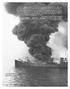 The Tustenegee 8. A victim of a U-boat attack burns off the east coast of Florida, Courtesy Historical Society of Palm Beach County.