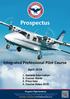 Prospectus. Integrated Professional Pilot Course. April 2018