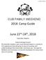 CUB FAMILY WEEKEND Camp Guide. Camp Ben Hawkins