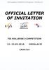 FIS ROLLERSKI COMPETITION OROSLAVJE CROATIA OFFICIAL LETTER OF INVITATION