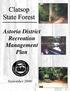 Astoria District Recreation Management Plan