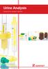Urine Analysis. Solutions for sample collection