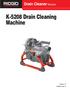 K-5208 Drain Cleaning Machine
