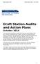 Draft Station Audits and Action Plans October 2014
