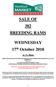 SALE OF 382 BREEDING RAMS. WEDNESDAY 17 th October 2018