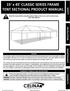 15 x 45 CLASSIC SERIES FRAME TENT SECTIONAL PRODUCT MANUAL