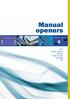 Manual openers. MK7 Classic openers Spindles Crank handles Couplings CAT