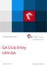 Training Department.   GA Club Entry UKV-GA