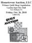 Hometowne Auction, LLC Witmer Quilt Shop Liquidation Garden Spot Fire Hall