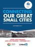 CONNECTING OUR GREAT SMALL CITIES COVER PAGE. Intro paragraph SEPTEMBER 2017