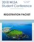 2018 WLSA. Student Conference REGISTRATION PACKET July 2018 Jeju, Korea